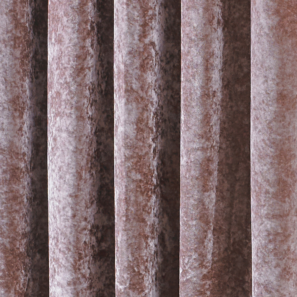 Paoletti Verona Pink Crushed Velvet Eyelet Curtain 168 x 183cm Image 4