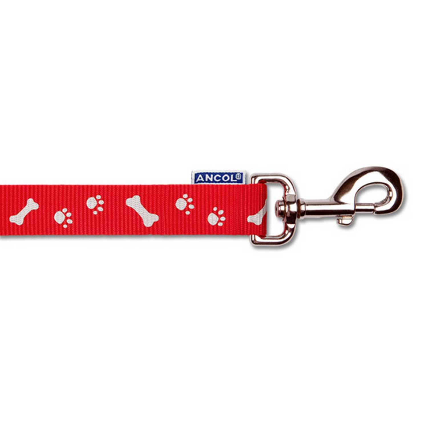 Ancol Reflective Stars Dog Lead 1m - Red Image 1