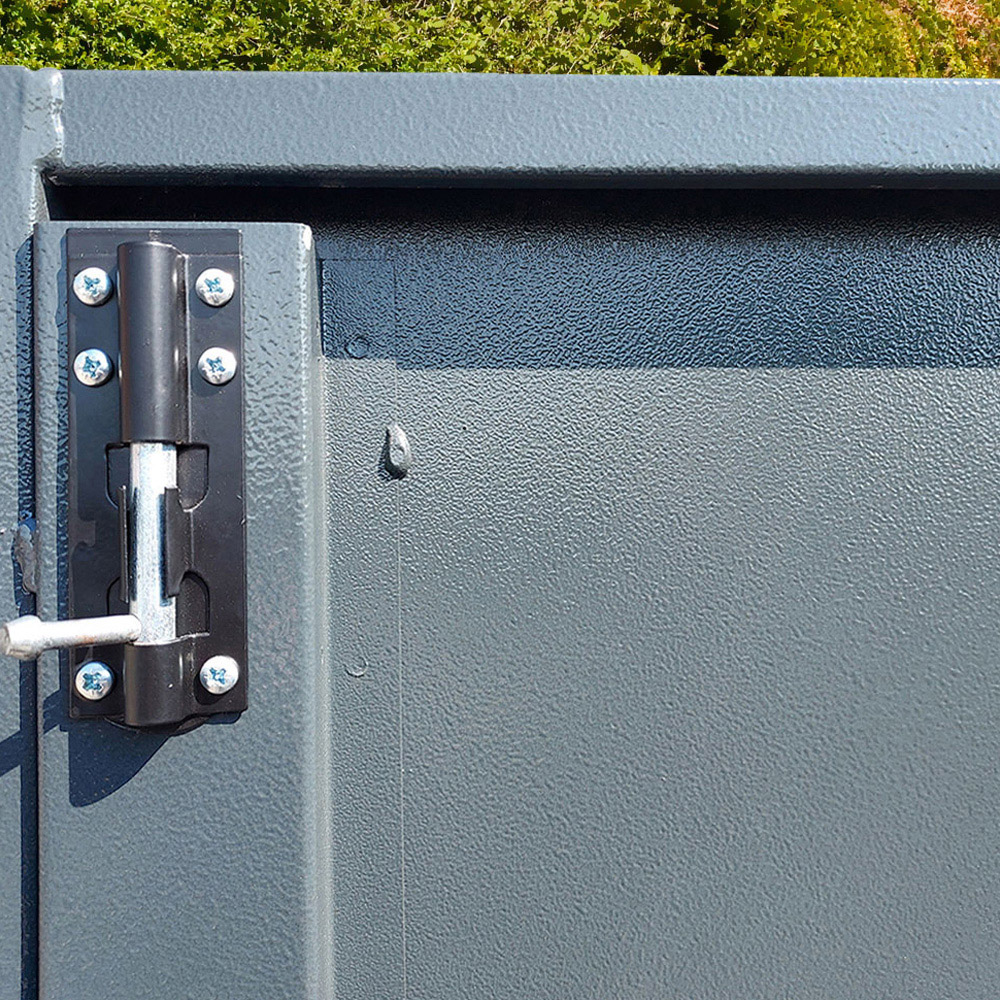 Asgard Centurion 5x 14ft Double Door Grey High Security Apex Motorcycle Garage Image 7