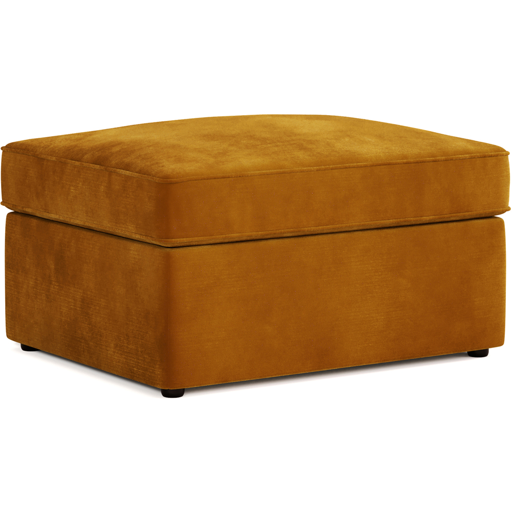 Jay-Be Saffron Luxe Velvet Fold-Out Footstool Bed with Comfort Mattress Image 2