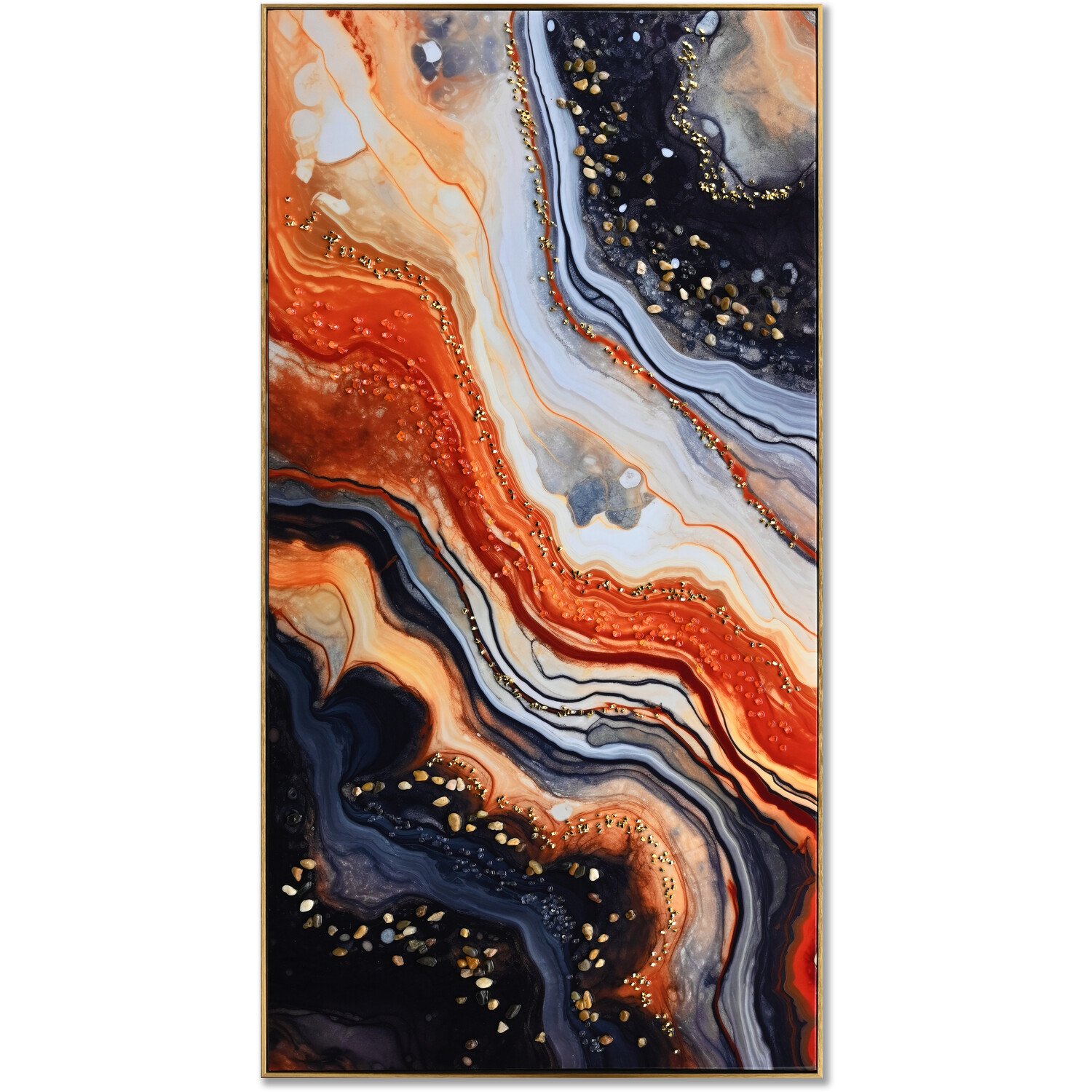 Orange and Blue Crush Framed Art - Orange Image 1