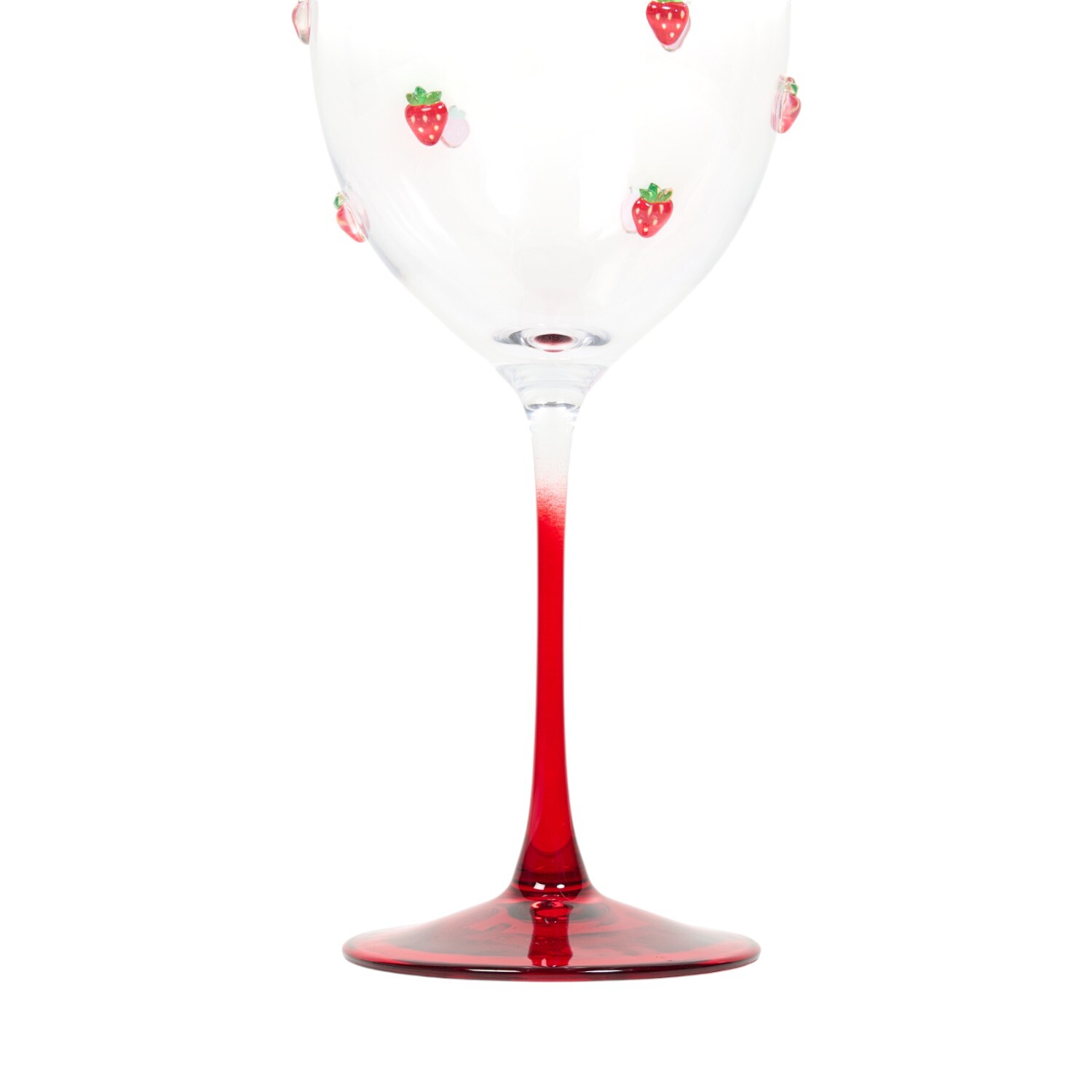 Strawberries Wine Glass Red Image 2
