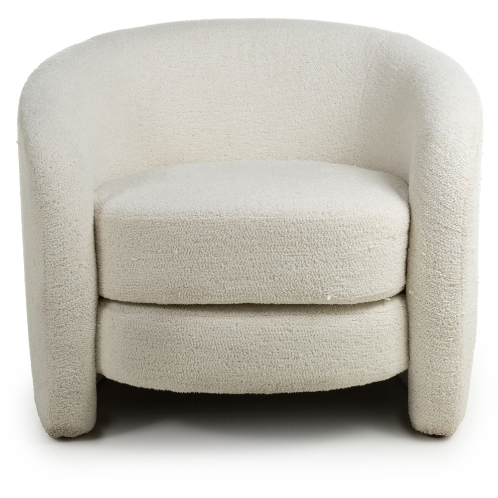 Petra Vanilla White Boucle Tub Chair Image 6