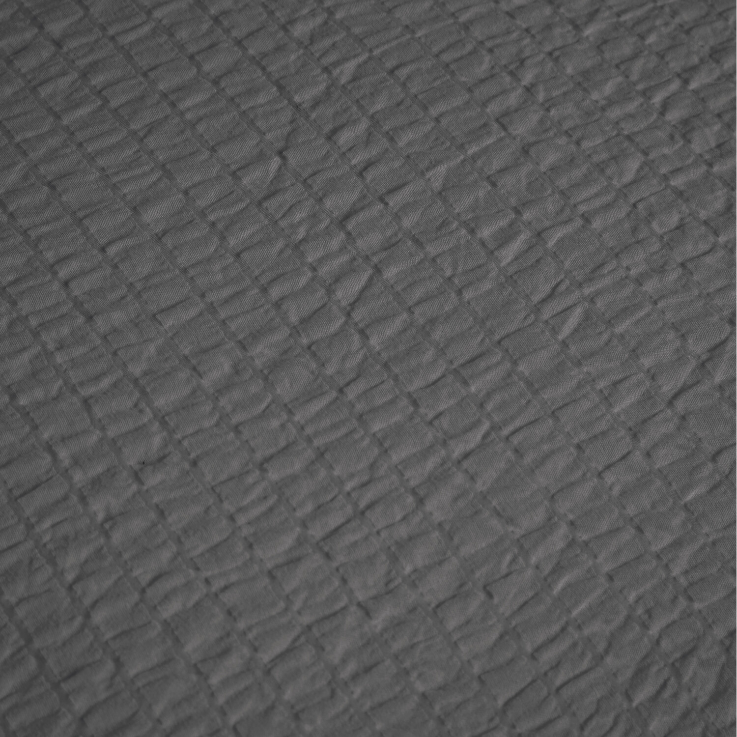 Seersucker Washable Duvet Set Charcoal Double Image 3