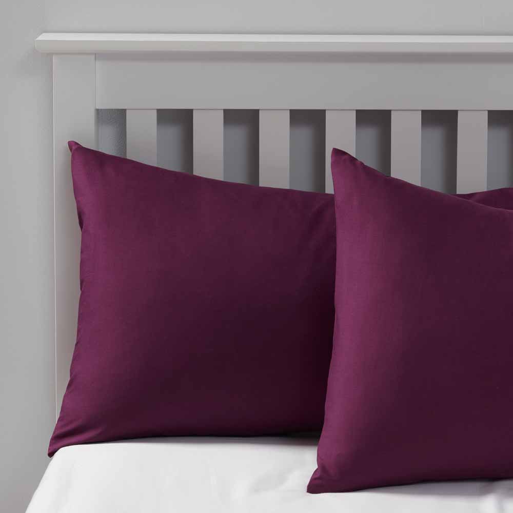 Wilko Easy Care Plum Housewife Pillowcase Wilko