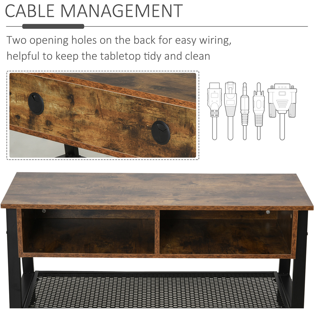 Portland 3 Shelf Black Rubber Wood TV Unit Image 4