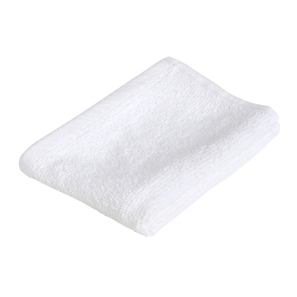 Wilko Functional White Face Cloth Image 1