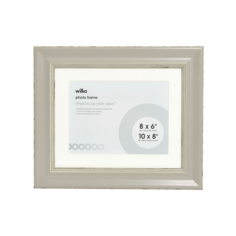 Wilko Grey Distressed Photo Frame 10 x 8 Inch Wilko