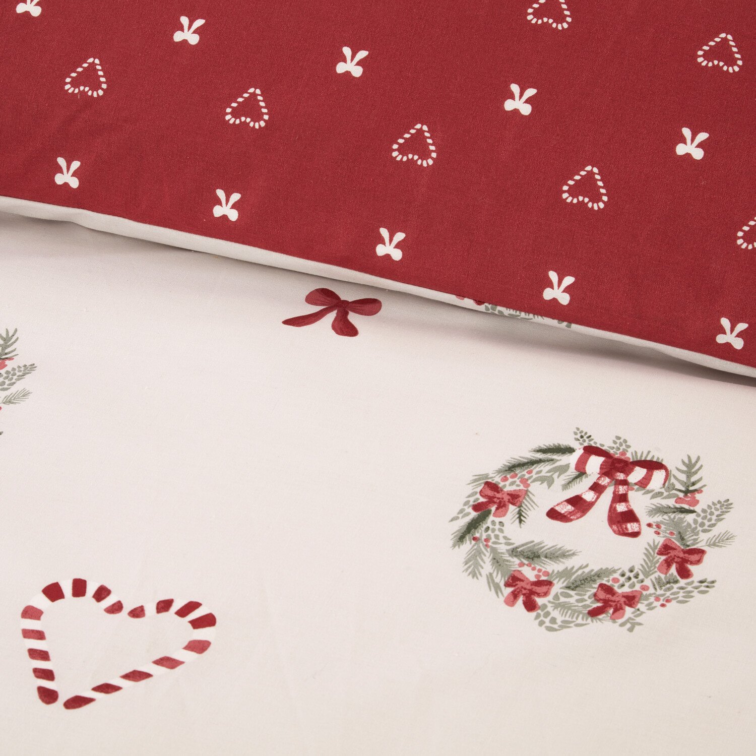 Love at Christmas Duvet Set Red Double Image 4