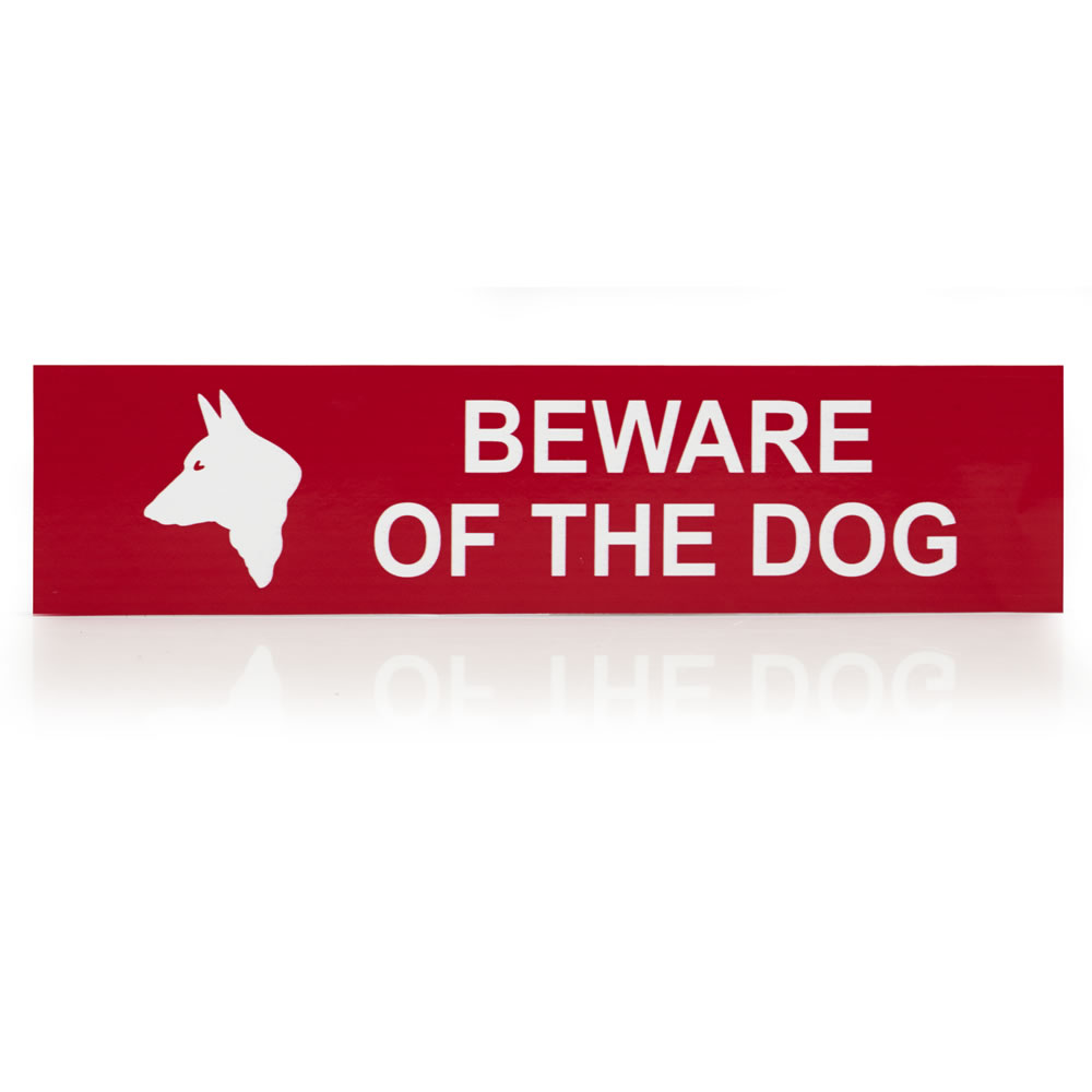 Wilko Self Adhesive Beware Of Dog Sign Image