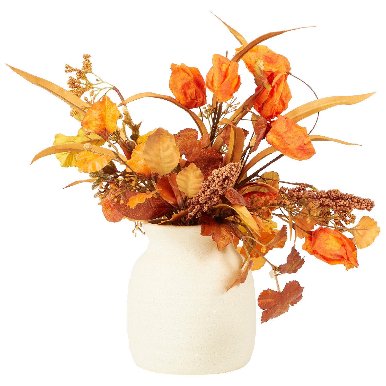 Autumn Garden Vase Arrangement Orange Image 3