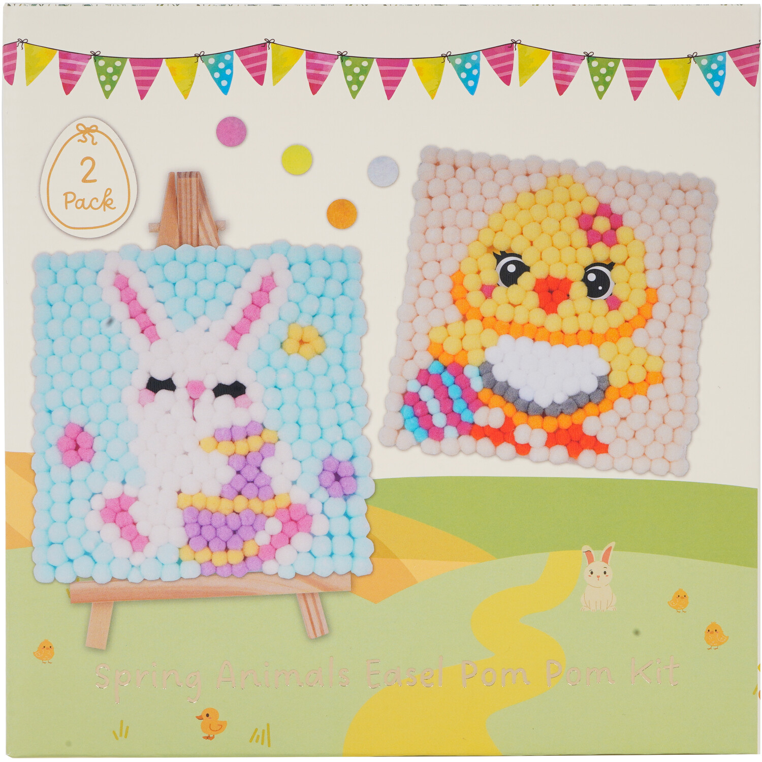 Spring Animals Easel Pom Pom Kit Image 3