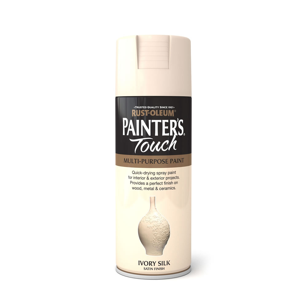 Rust-Oleum Painter's Touch Satin Spray Paint Ivory Silk 400ml Image
