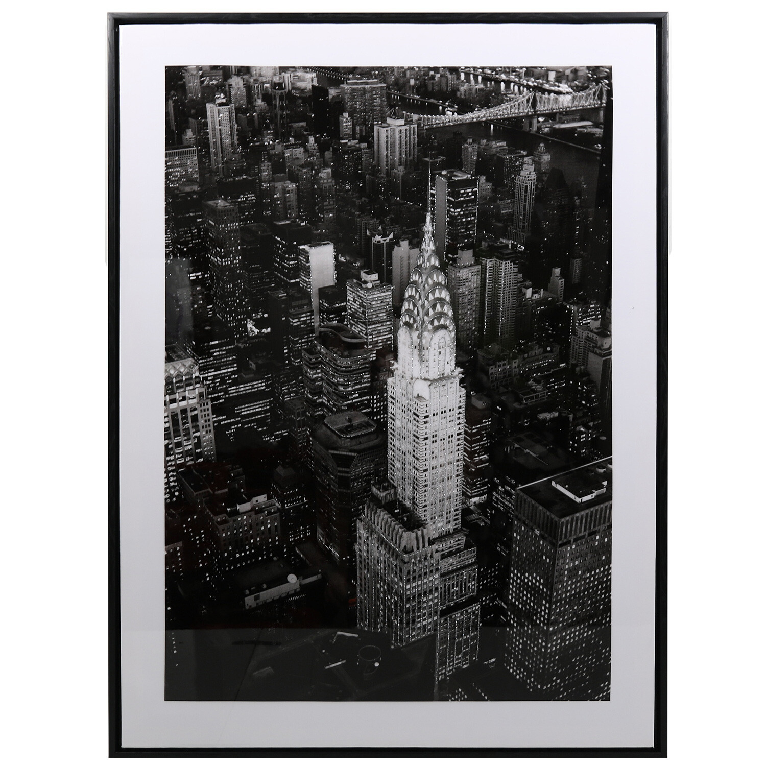 Black Iconic New York Skyline Framed Wall Art 60 x 80cm Image 4