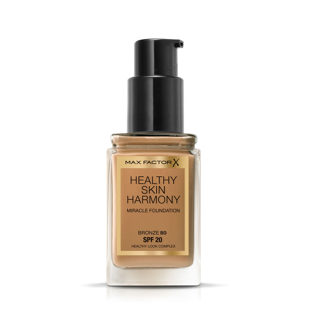 Max Factor Healthy Skin Harmony Foundation Bronze 80 30ml Wilko