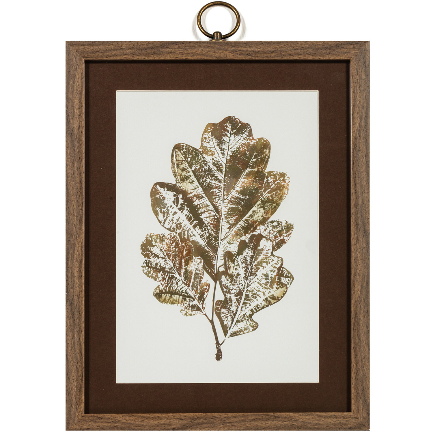 Fallen Leaf Dark Wood Framed Glass Art Image 7