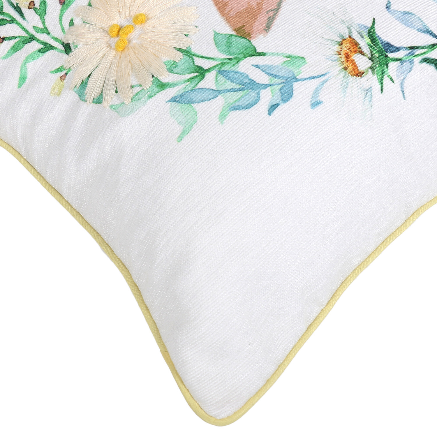 Woodland Bunny Cushion - White Image 3