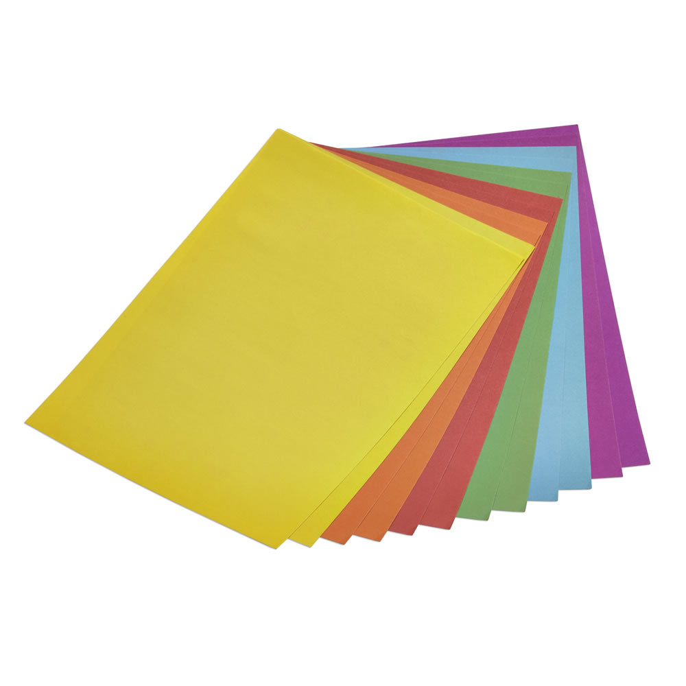 Wilko A4 Coloured Paper 120gsm FSC 12 pack Image