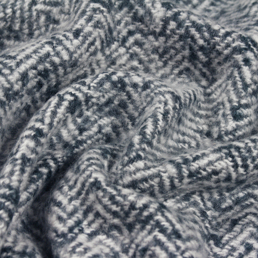 furn. Weaver Navy Herringbone Throw 130 x 180cm Image 3