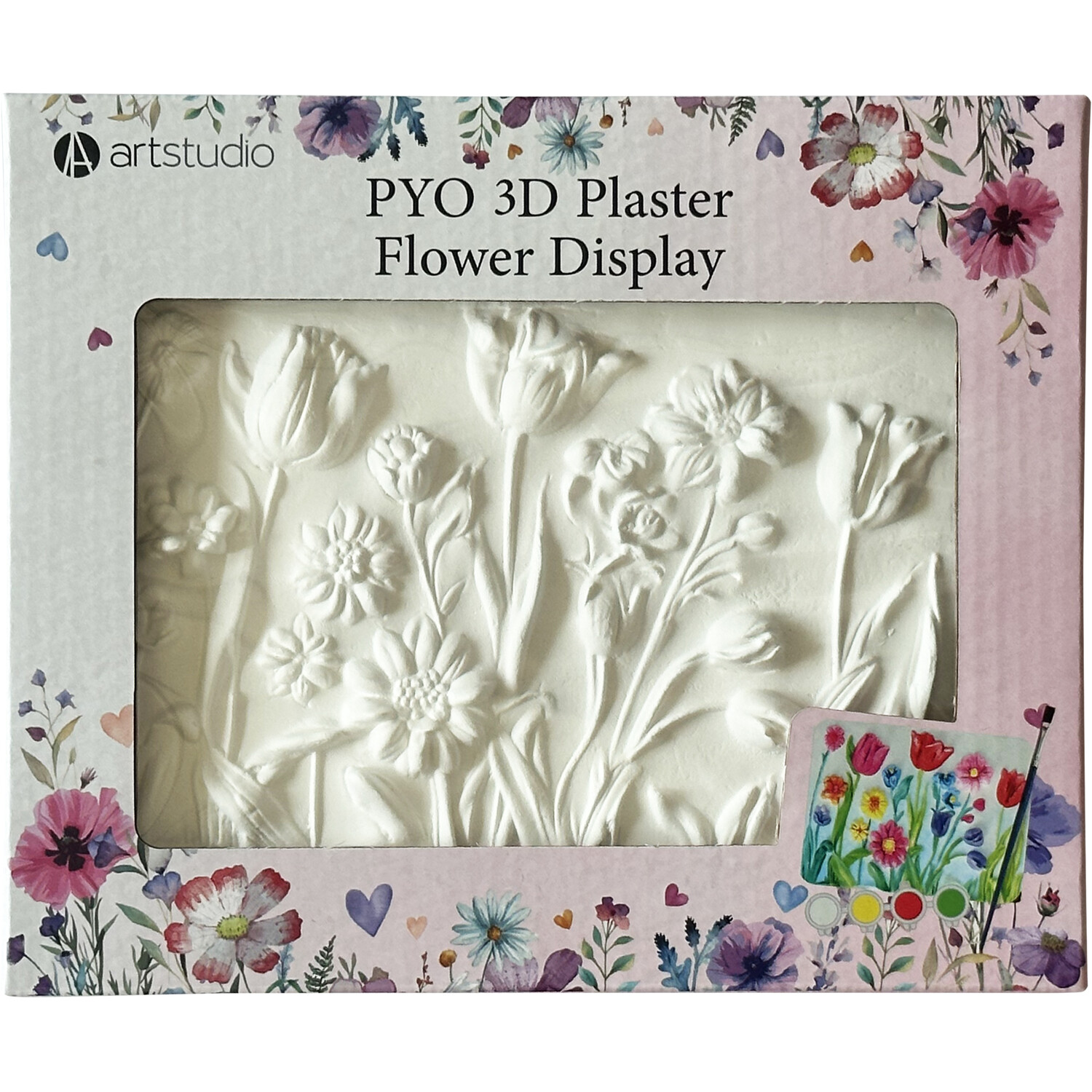 Paint Your Own 3D Plaster Flower Display Image 4