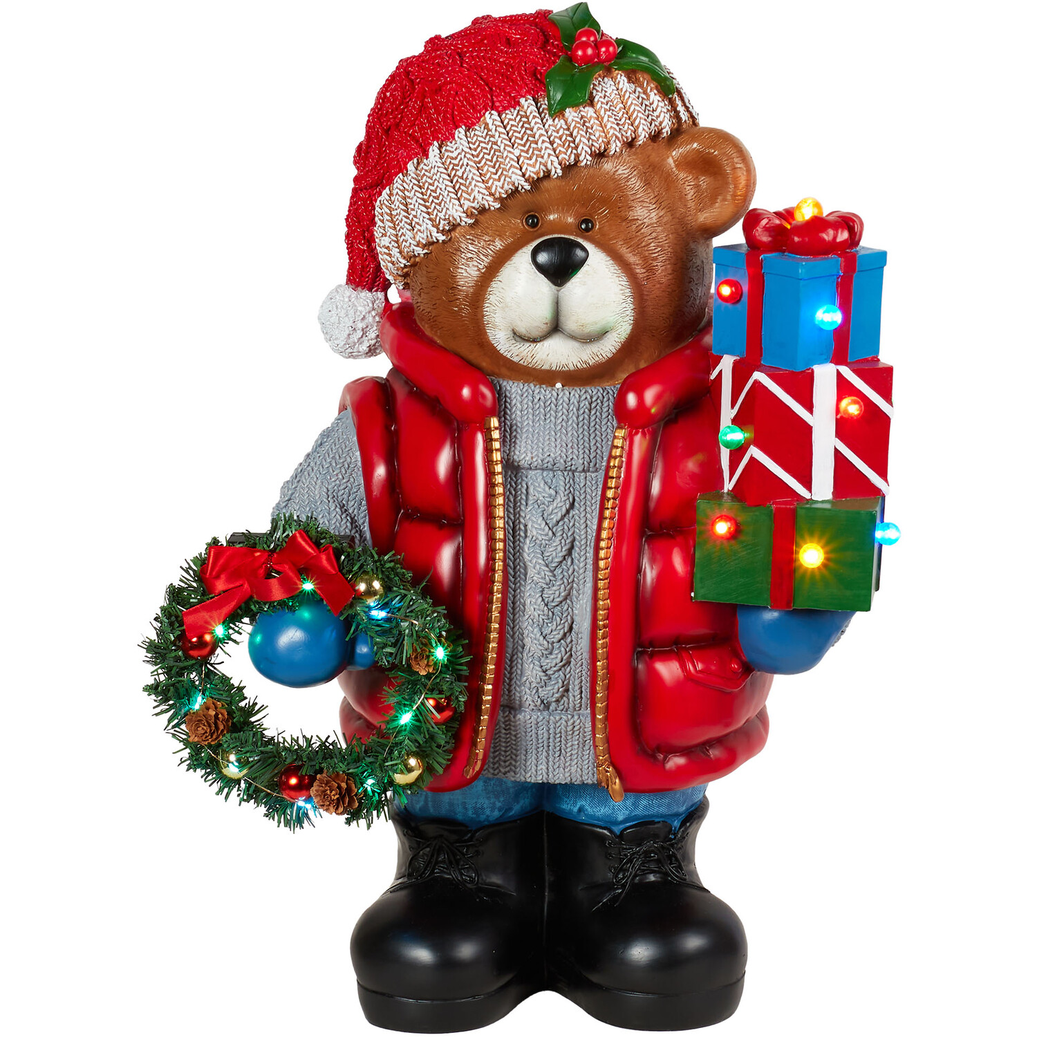 Traditional Christmas Bear Ornament - Red Image 2