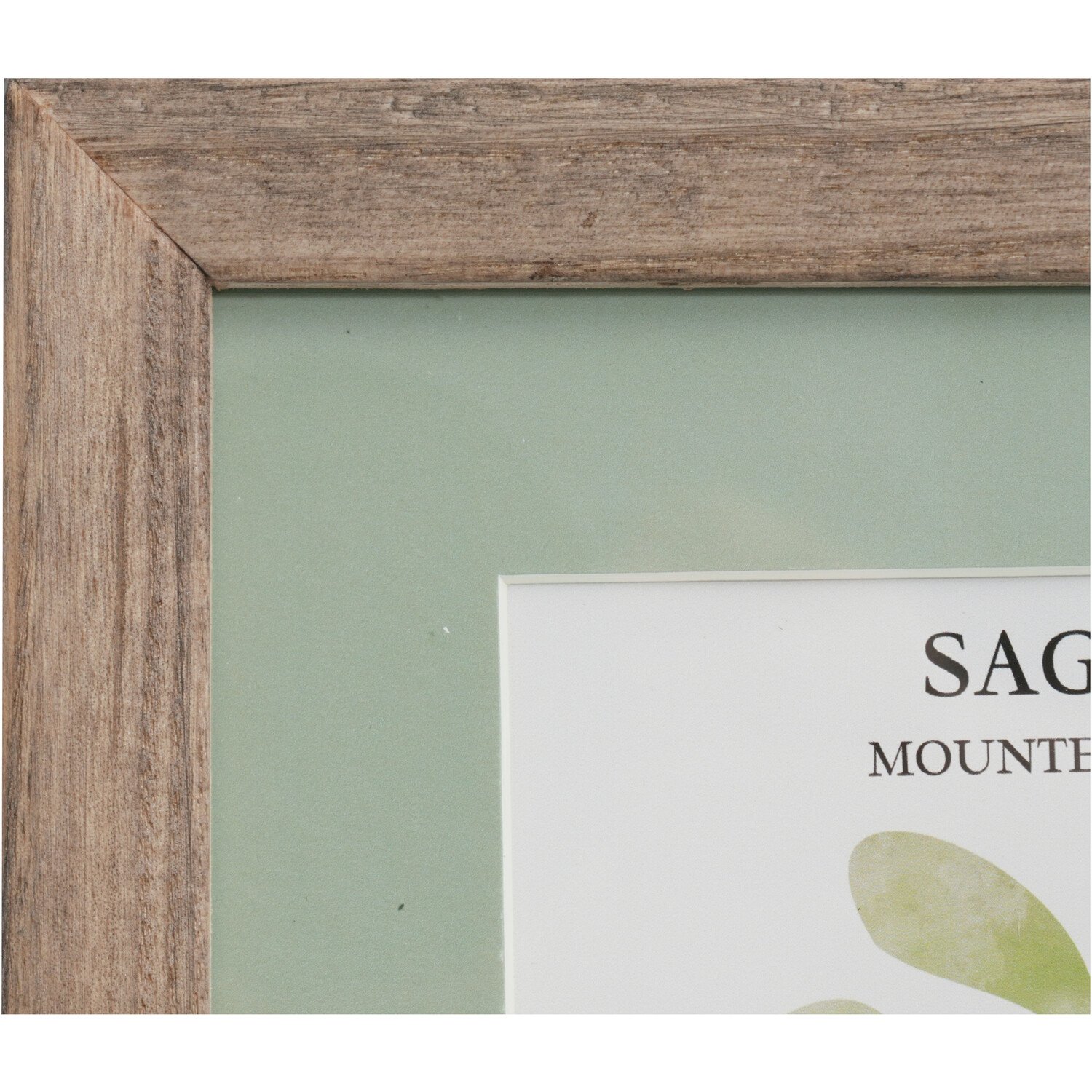 Sage Green Mounted Wooden Photo Frame Green 8 x 6in Image 3