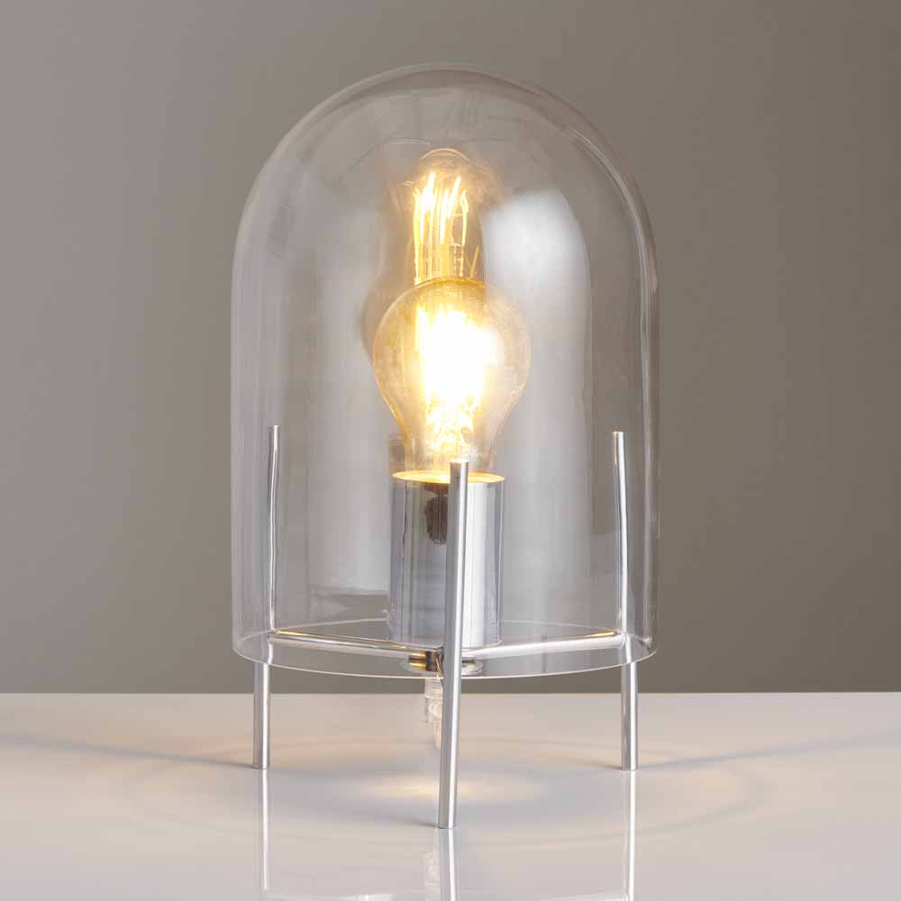 Wilko Silver Dome Table Lamp Image 2