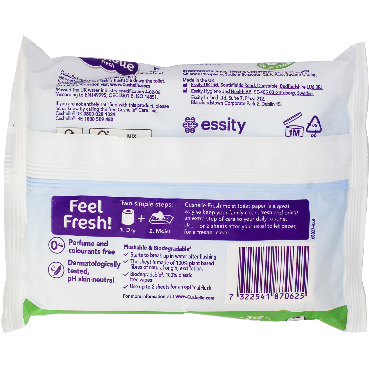 Cushelle Pure and Gentle Toilet Wipes Image 2