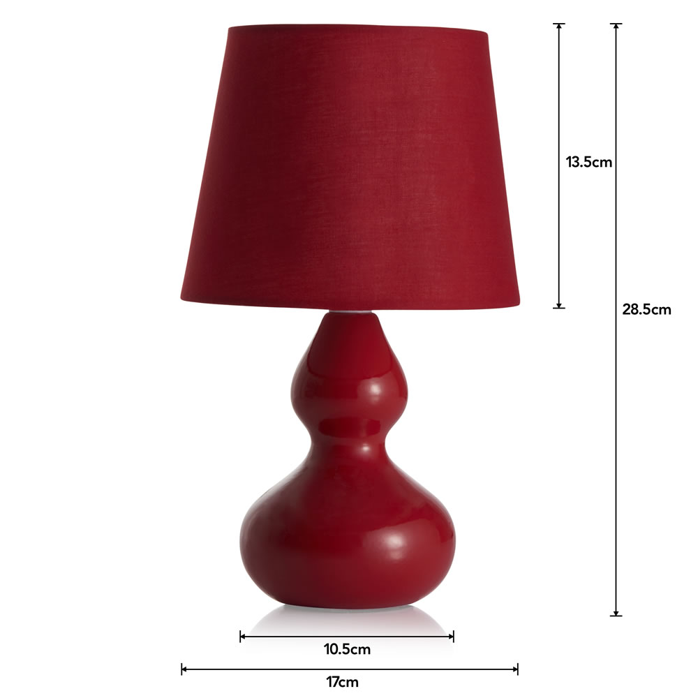 Wilko Chilli Pepper Red Ceramic Lamp Image 6