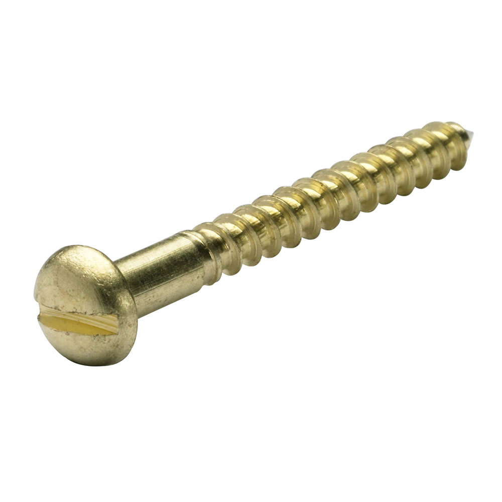 Solid Brass Screw Slotted ROUND Head Wood Screws 2mm #3 #4 #6 #8 4mm #2 