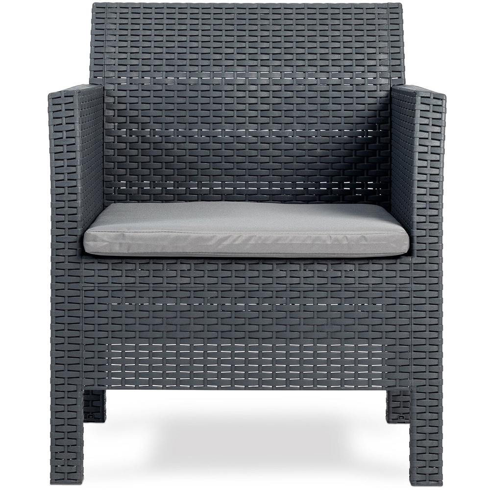 Matilde Conversation 4 Seater Black Rattan Patio Lounge Set Image 8