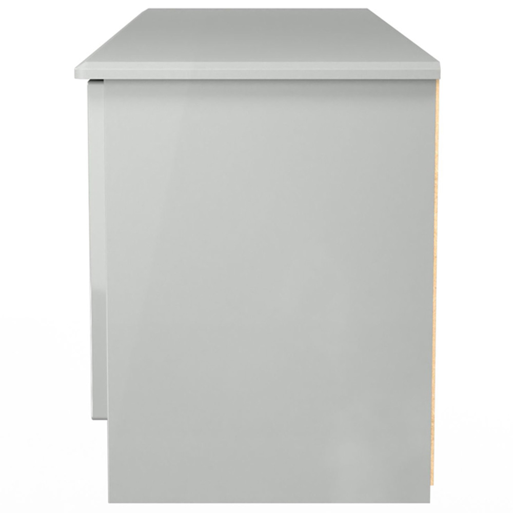 Crowndale Camden 2 Door 2 Drawer Grey Gloss and Dusk Grey Wide TV Unit Ready Assembled Image 3