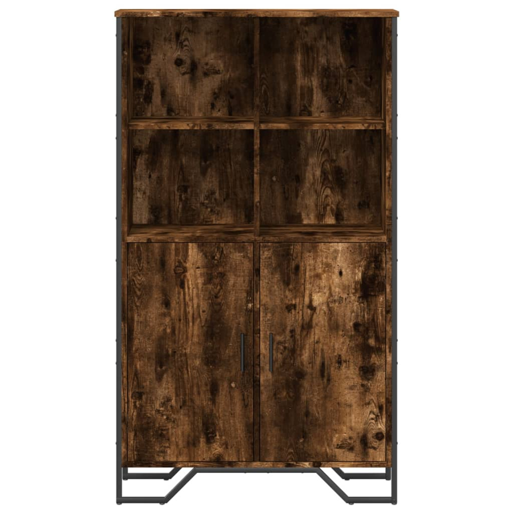 vidaXL 2 Door 4 Shelf Smoked Oak Highboard Image 3
