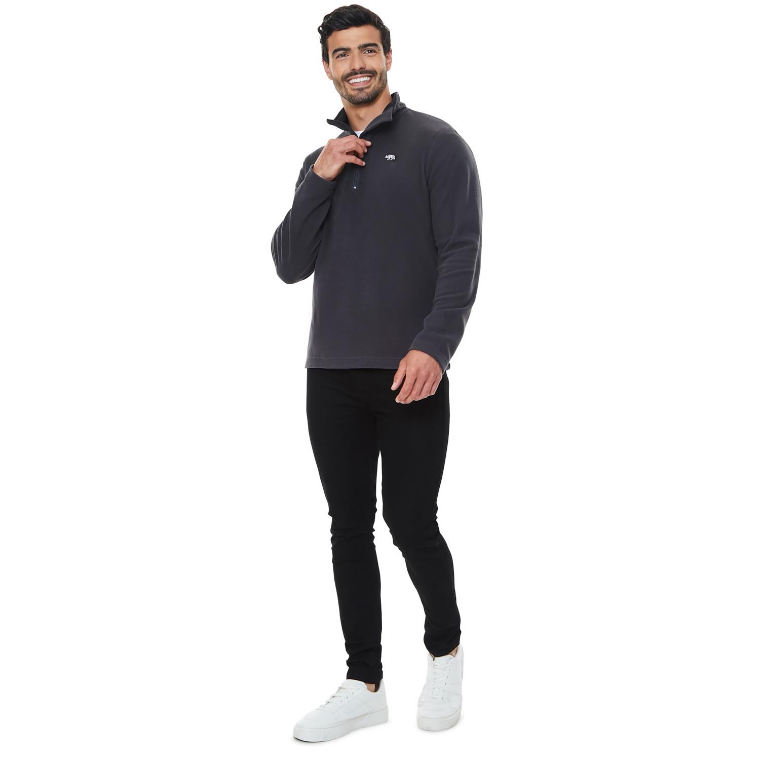 Men's Micro Quarter Zip Fleece - Charcoal / M Image 2