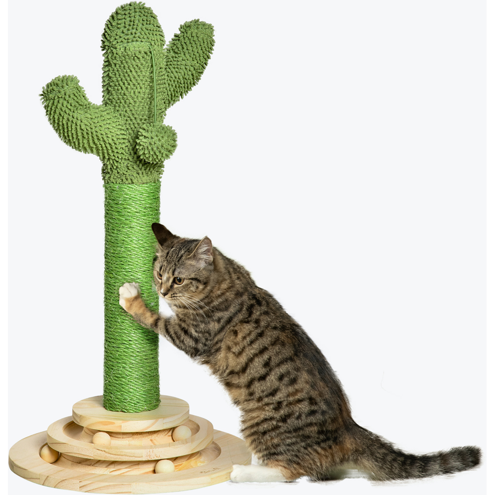 PawHut 60cm Green Cat Activity Tree Image 7