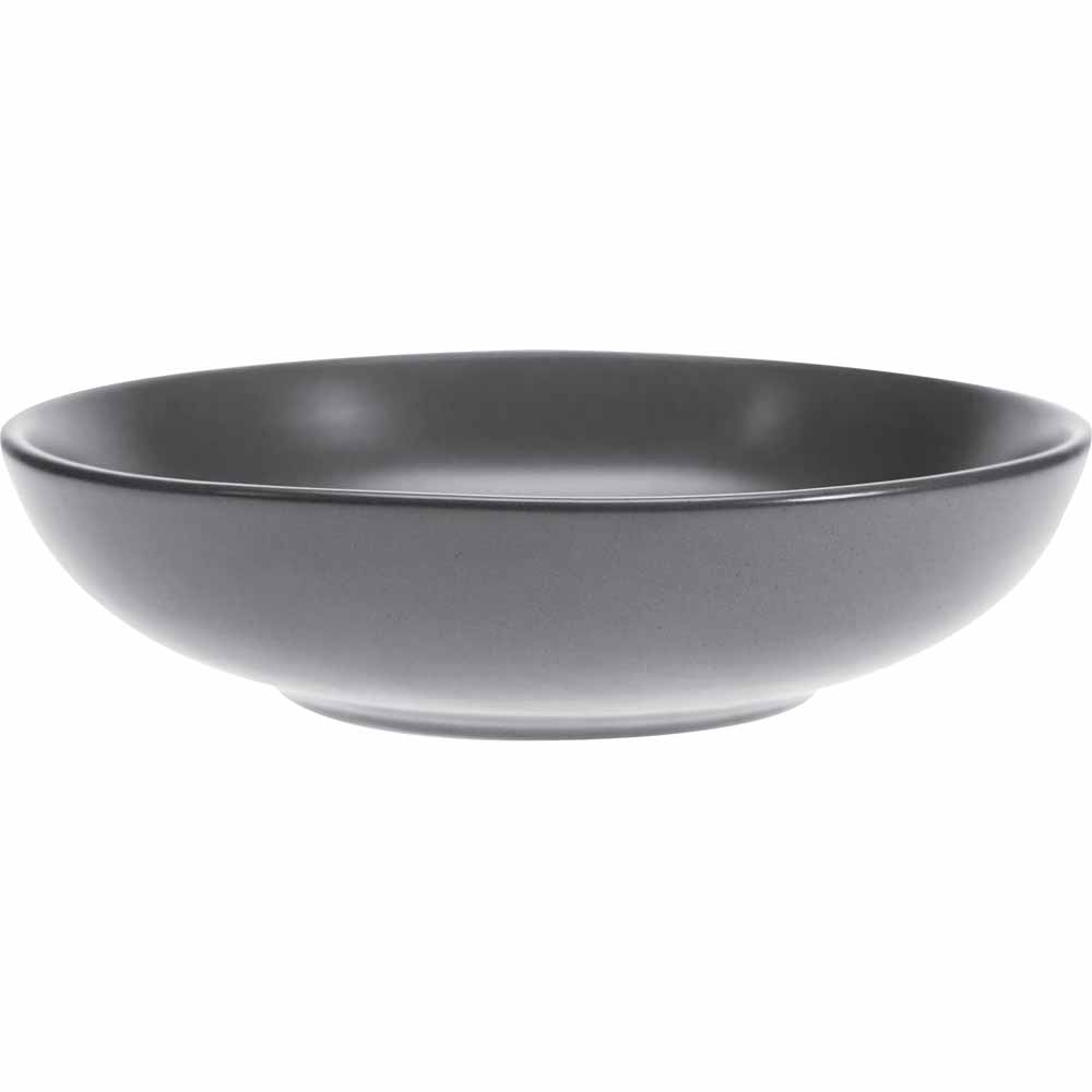 Wilko Dark Grey Pasta Bowl Image 1
