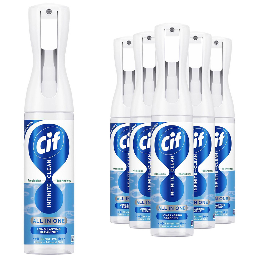 Cif Infinite Clean All in One Lotus and Mineral Salt Cleaner Spray 250ml 6 Pack Image 1