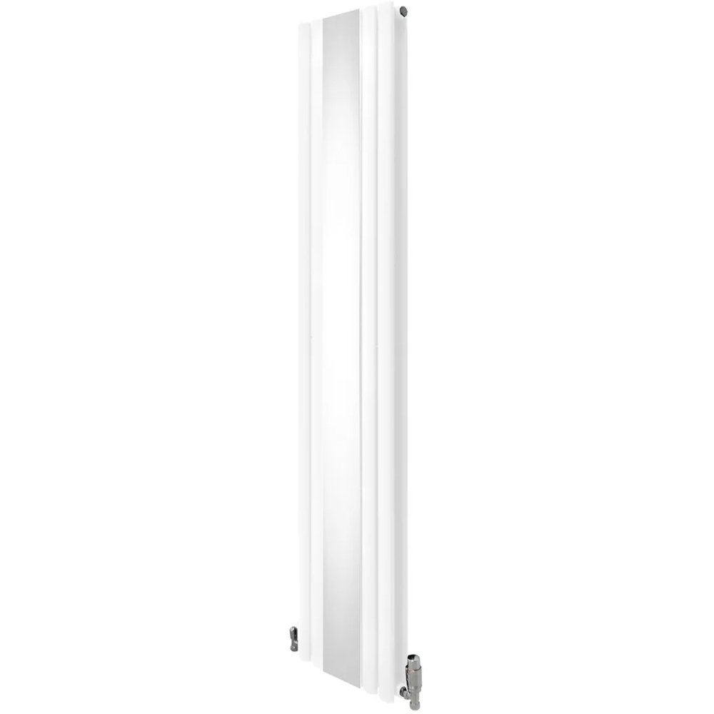 Monster Shop 3340 BTU White Oval Mirror Radiator and Valves 1800 x 380mm Image 3