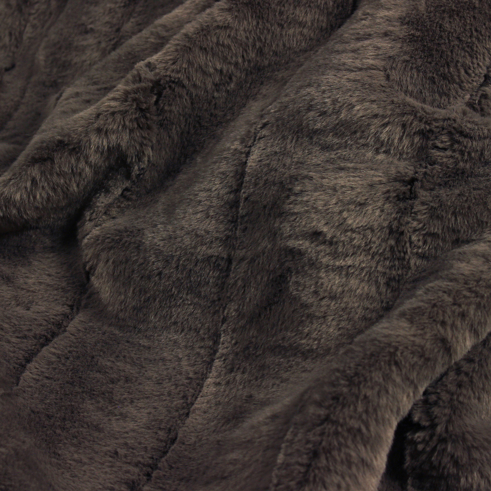 Paoletti Empress Taupe Large Faux Fur Throw 140 x 200cm Image 4