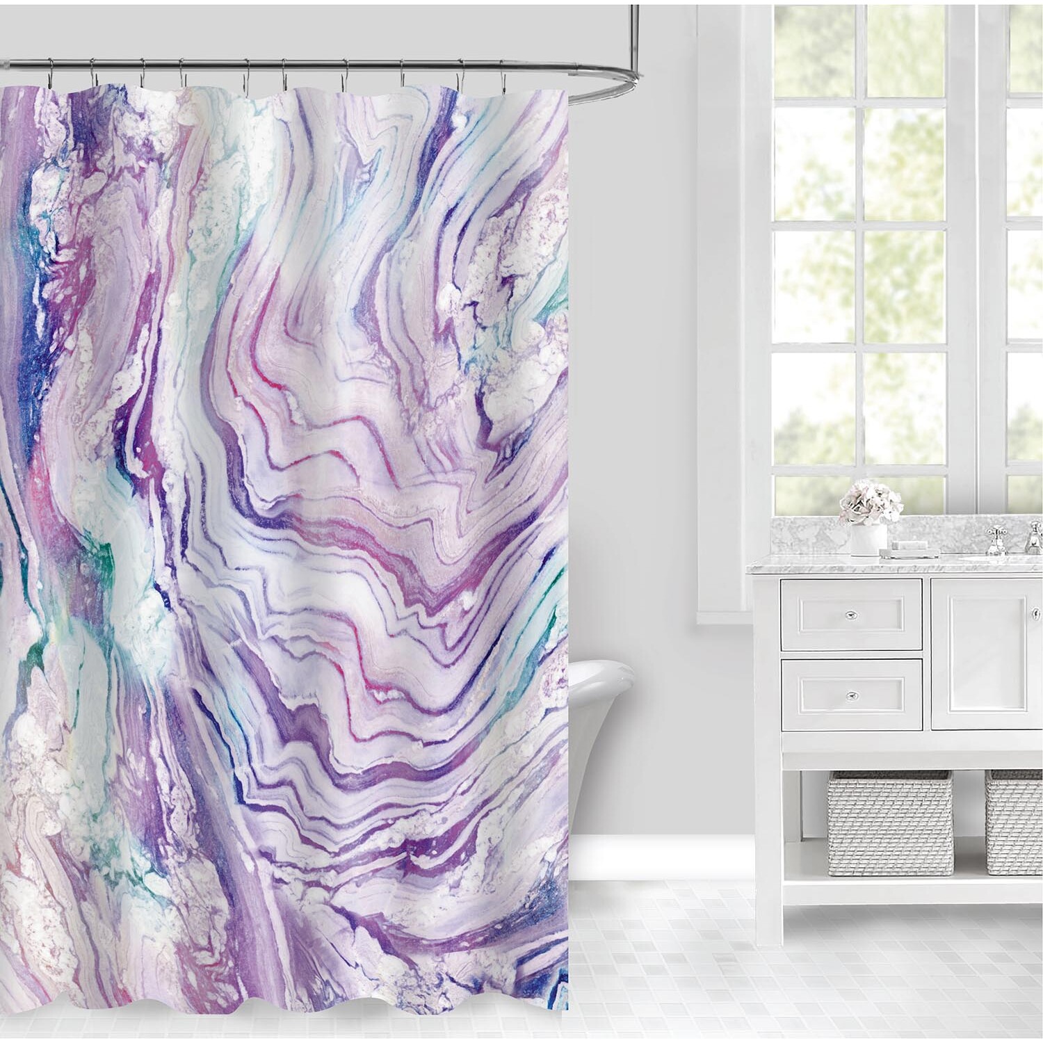 Gemstone Multicolour Shower Curtain Image