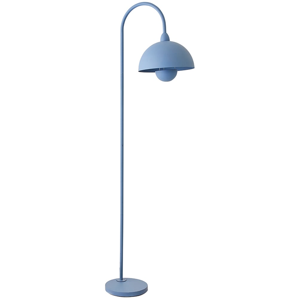 ValueLights Tilly Pastel Sky Blue Arched Dome Shade Metal LED Floor Lamp Image 1
