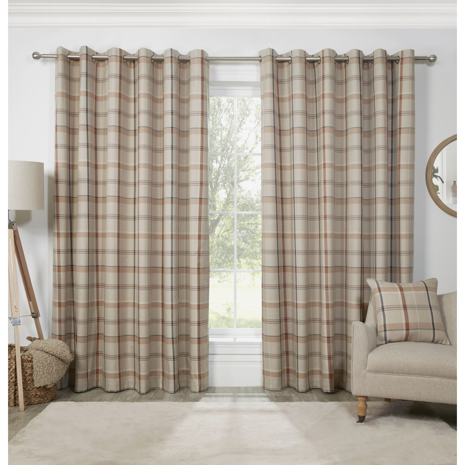 Divante Finlay Blackout Curtain - Natural / 168cm / 183cm Image 1