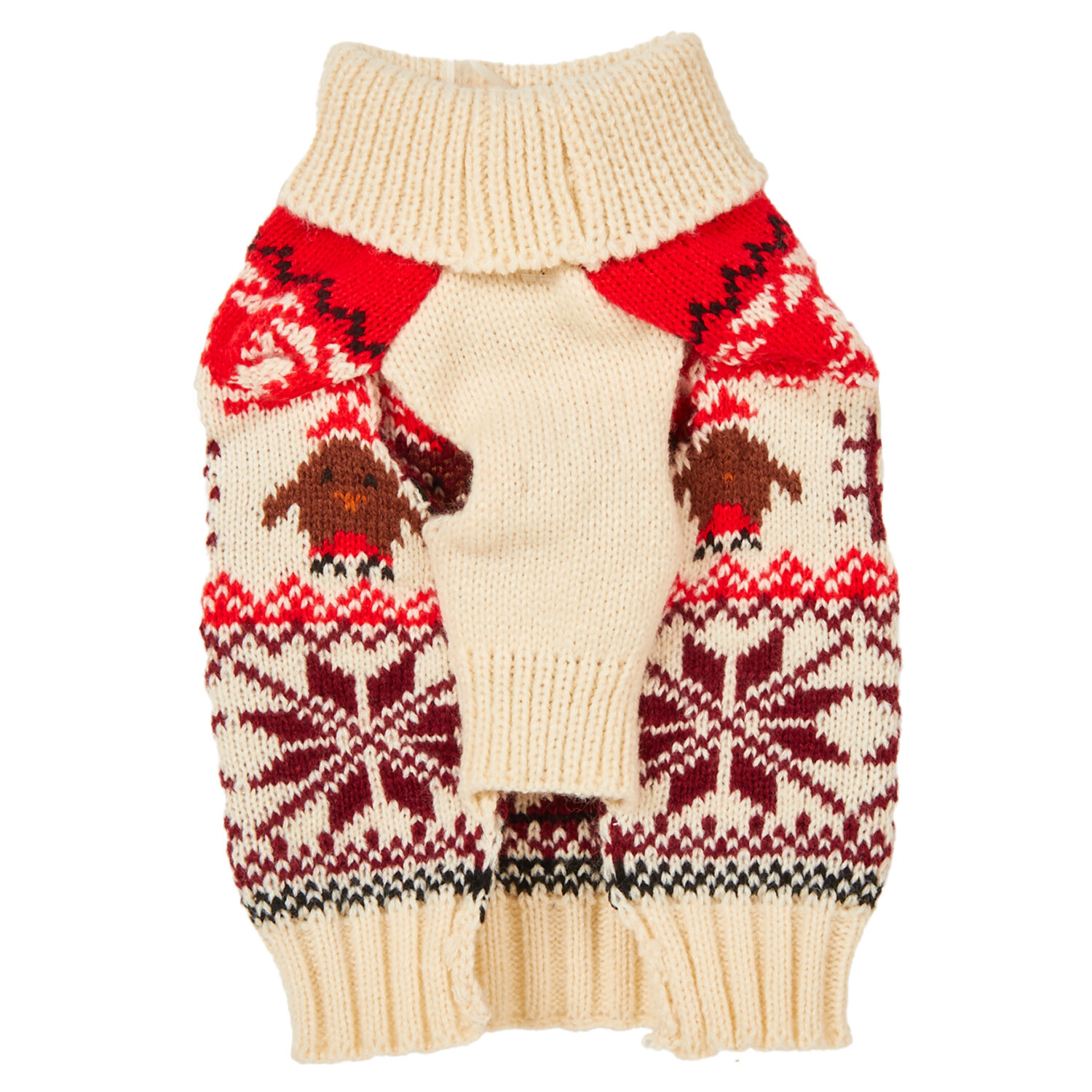Fair Isle Robin Jumper - Beige / 40cm Image 2