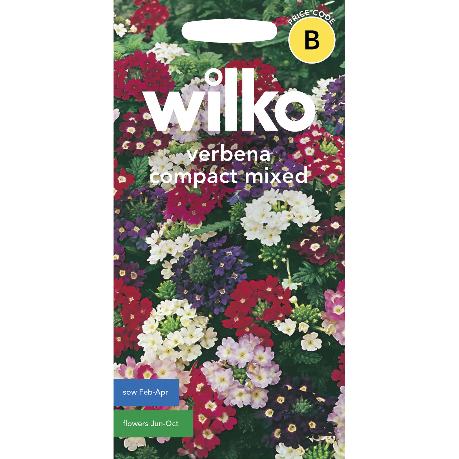 Wilko Mixed Compact Verbena Seeds Image 1
