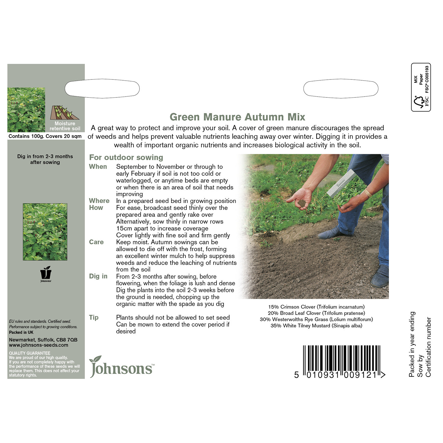 Pack of Green Manure Autumn Mix Image 2