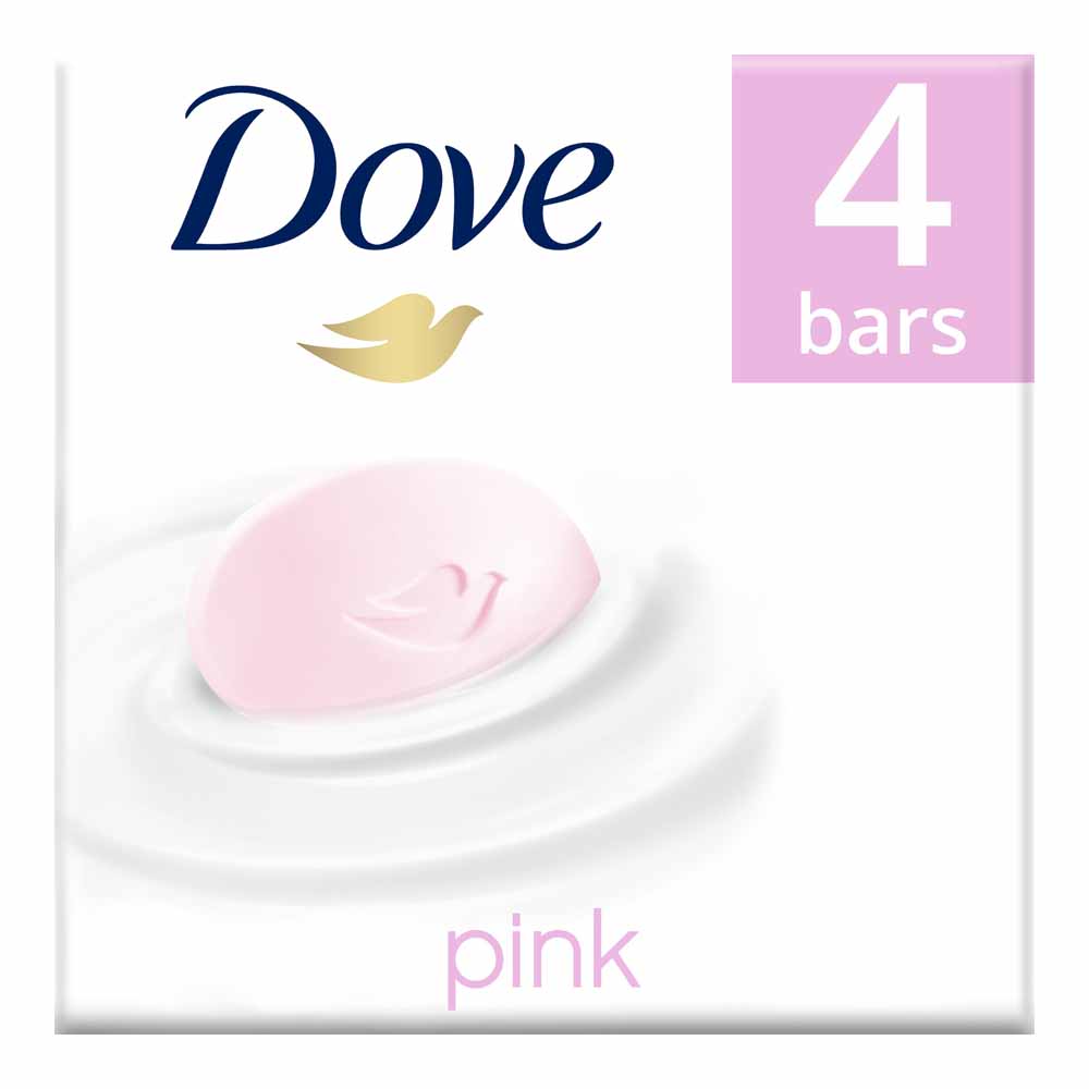 Dove Bar Pink Cream 4 x 100g  - wilko
