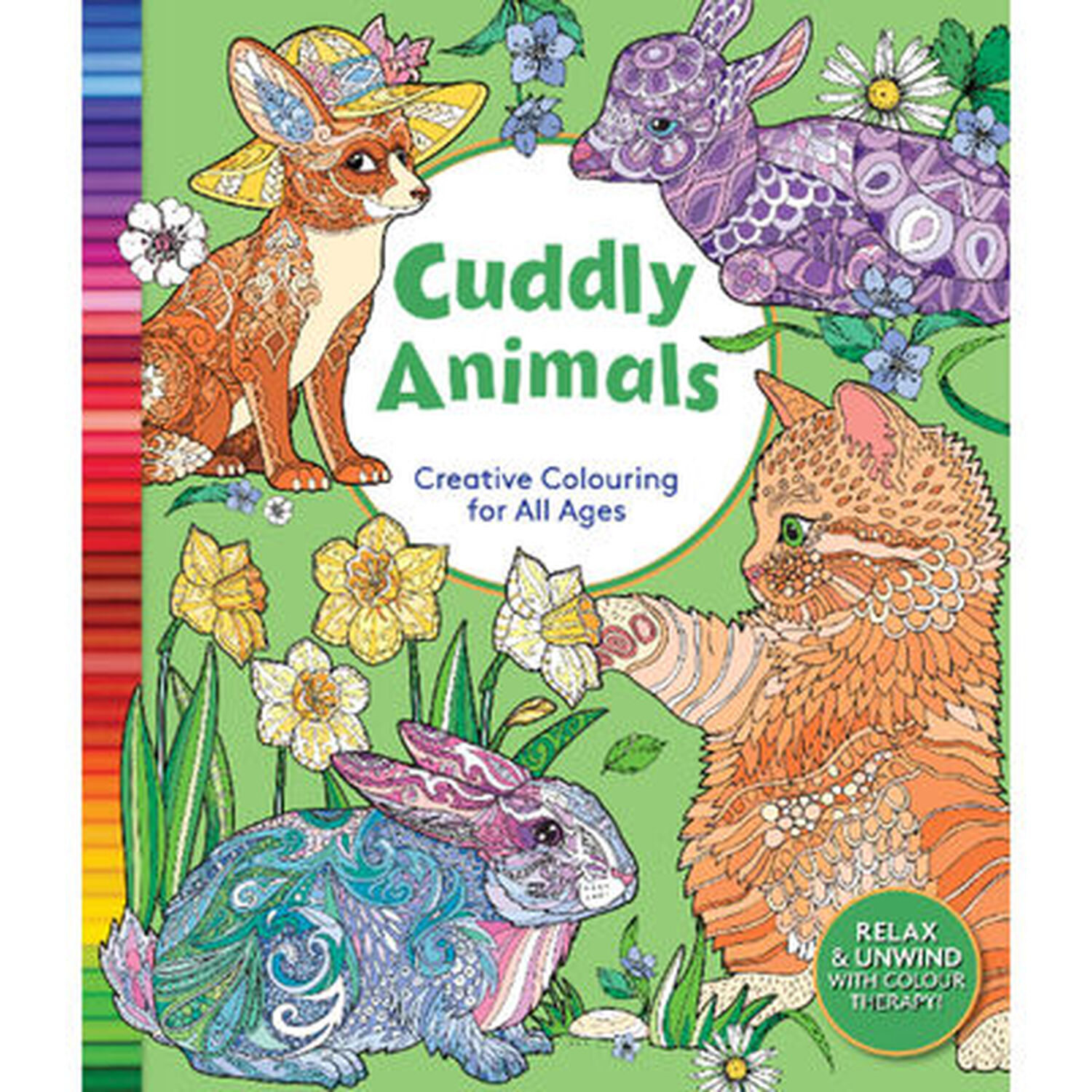 Cuddly Animals Creative Colouring Book Image