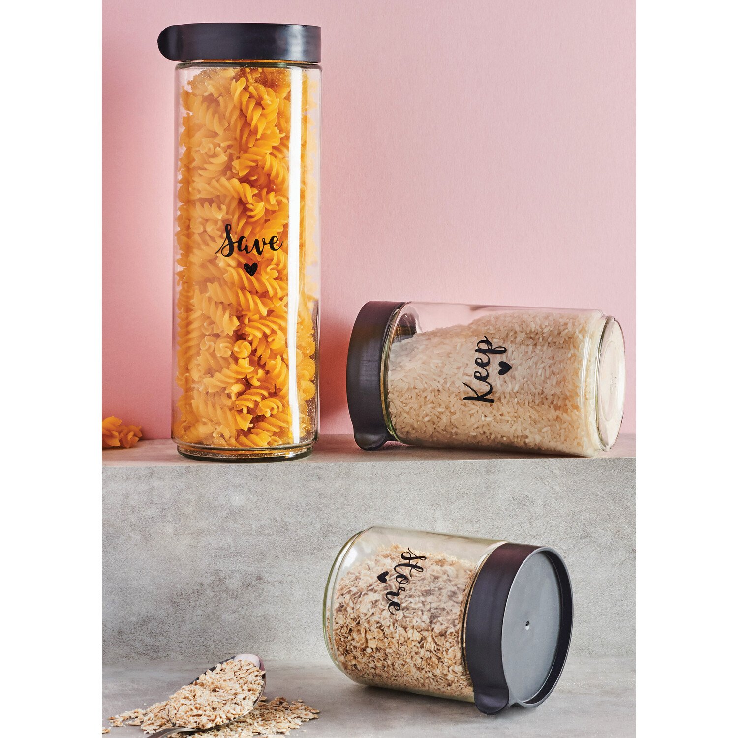 Pack of Three Glass Food Containers Image 5