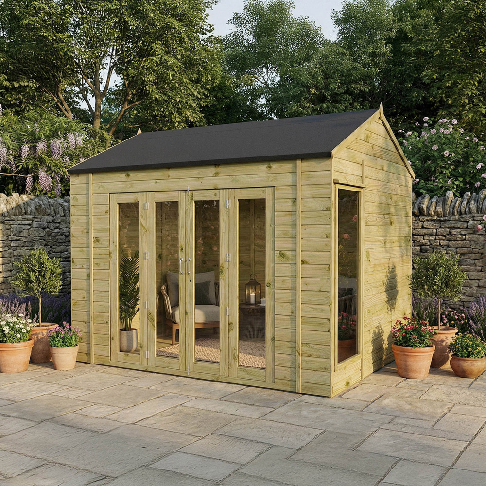 Mercia 10 x 8ft Double Door Vermont Summerhouse Image 2