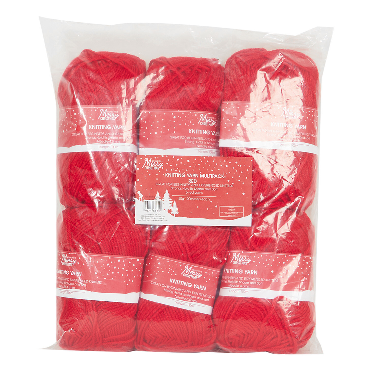 Red Knitting Yarn 300g 6 Pack Image 2
